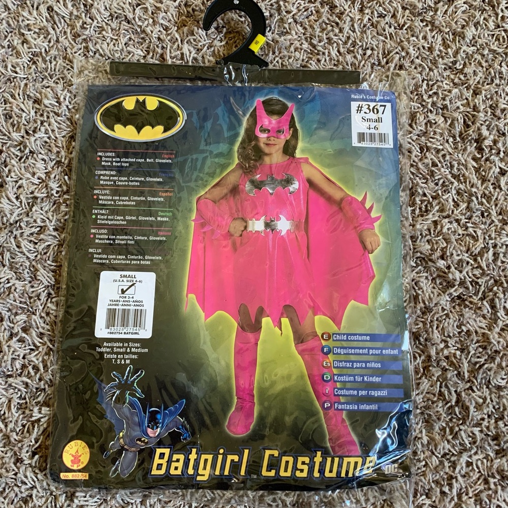 Pink Batgirl Costume Size Small 4-6